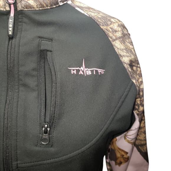 Mossy Oak Women’s Black & Pink Camo Jacket Sz L Outdoor Hunting Streetwear - Picture 3 of 13